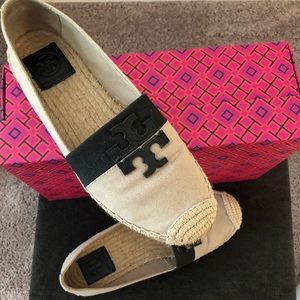Tory Burch ELISA logo flat espadrille